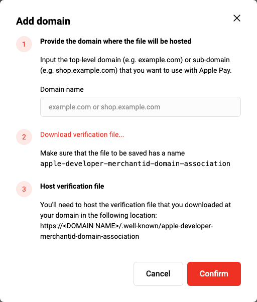 Add domain